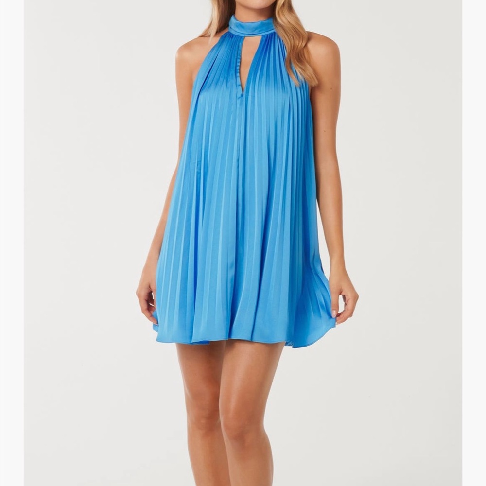 Pleated Trapeze Minidress